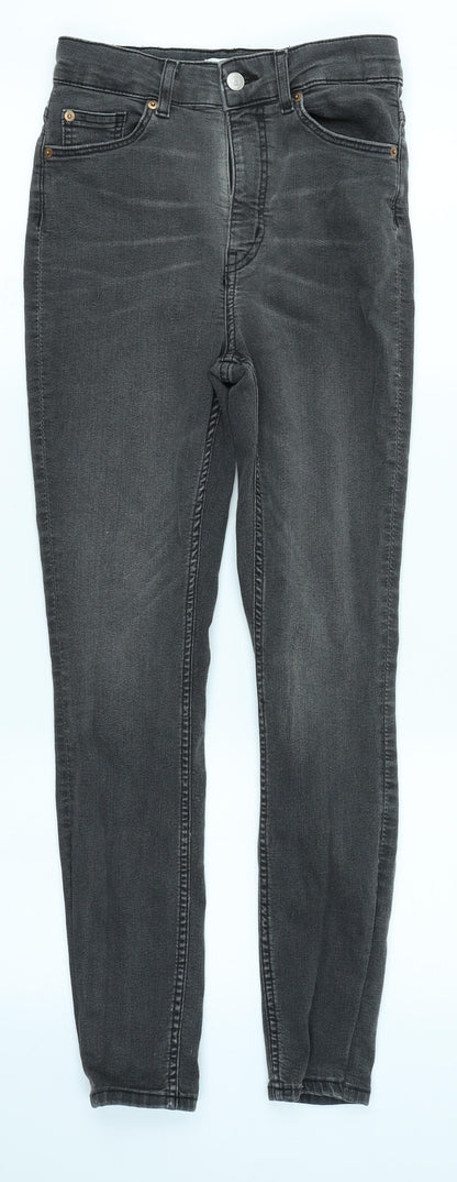 Womens UK Size 10 H&M Regular Fit Skinny Grey Jeans