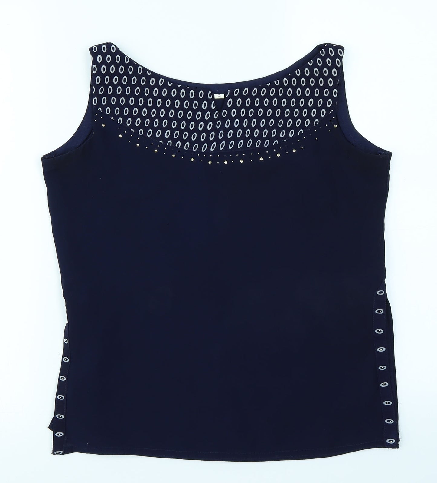 Womens UK Size S Preworn Blue Basic Blouse
