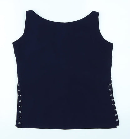 Womens UK Size S Preworn Blue Basic Blouse