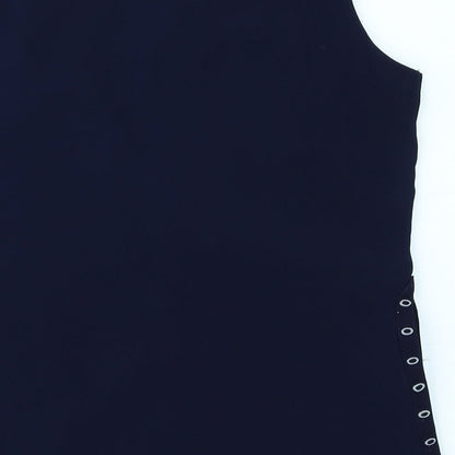 Womens UK Size S Preworn Blue Basic Blouse