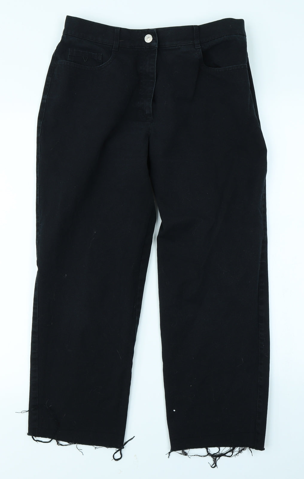 Vunic Womens Black  Denim Straight Jeans Size 30 in L23 in