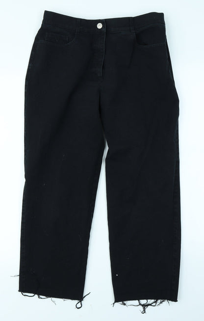 Vunic Womens Black  Denim Straight Jeans Size 30 in L23 in
