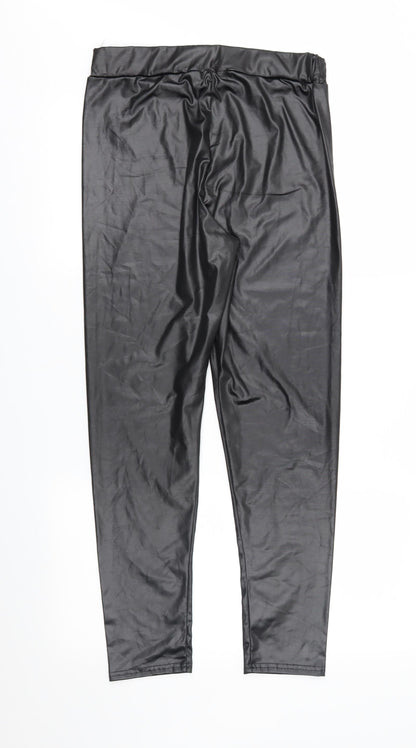 Womens UK Size 12 Boohoo Regular Fit  Black Trousers