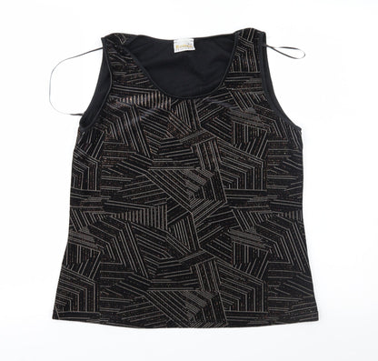 Womens UK Size S Roman Black Basic Blouse