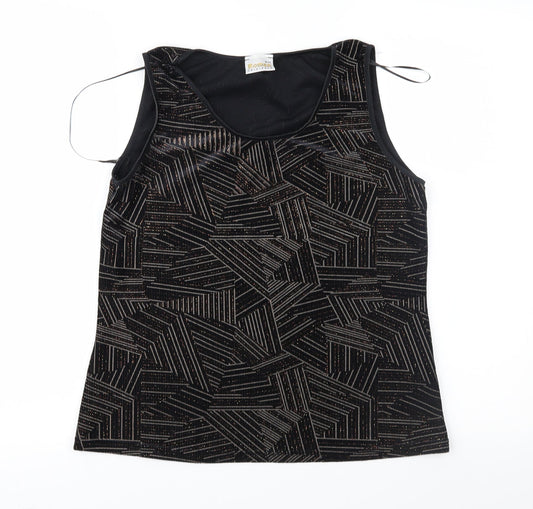 Womens UK Size S Roman Black Basic Blouse