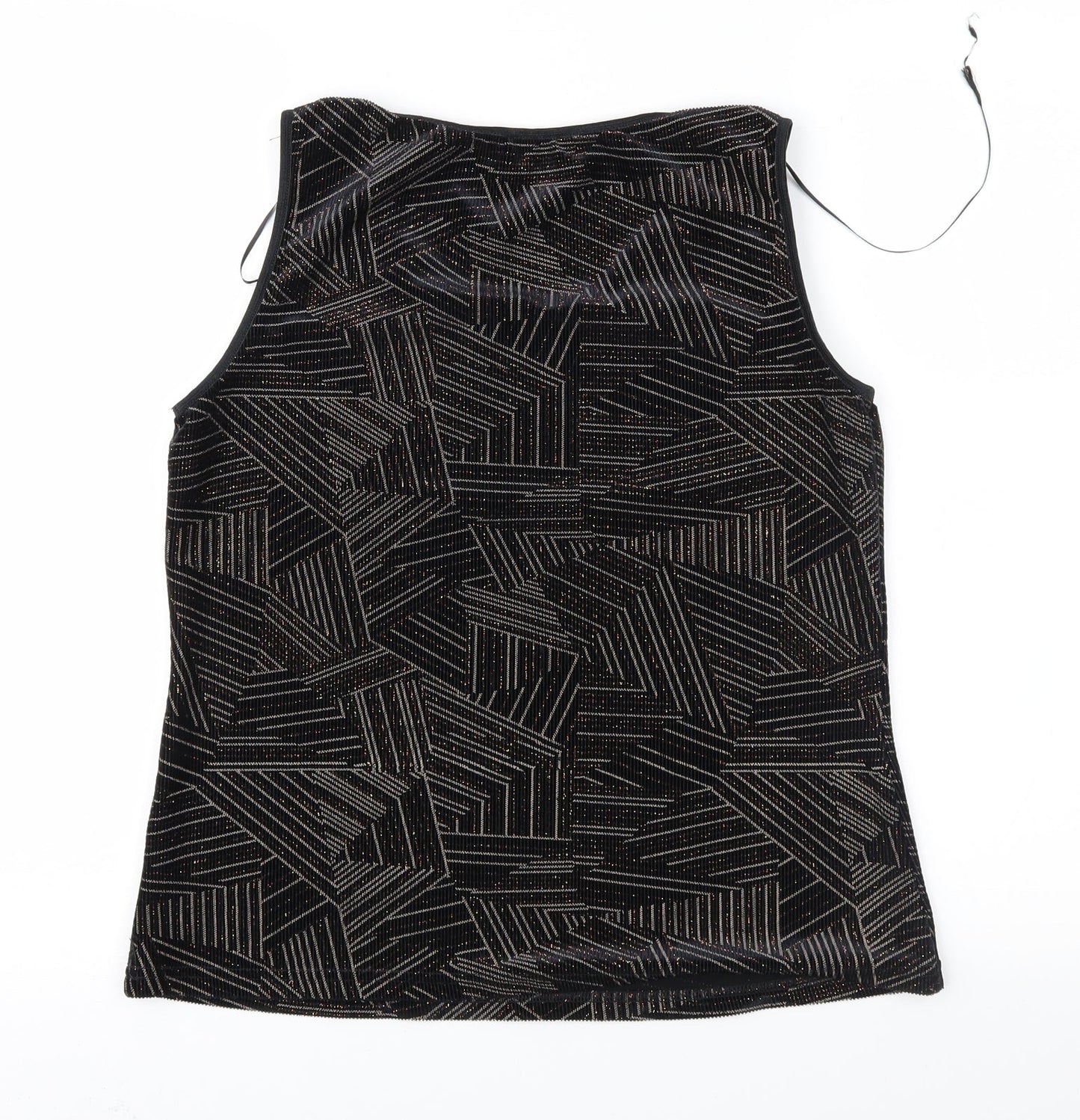 Womens UK Size S Roman Black Basic Blouse