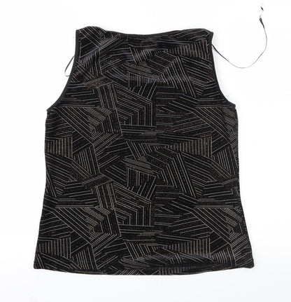 Womens UK Size S Roman Black Basic Blouse