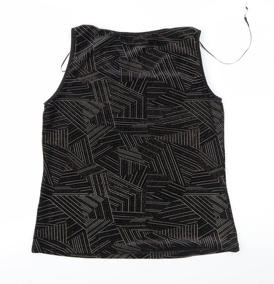 Womens UK Size S Roman Black Basic Blouse
