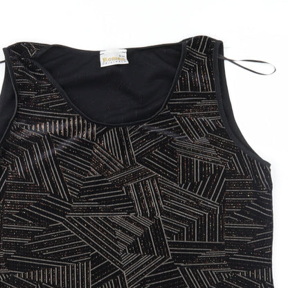 Womens UK Size S Roman Black Basic Blouse