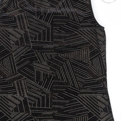 Womens UK Size S Roman Black Basic Blouse