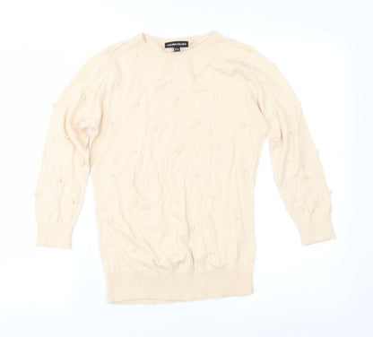 Warehouse Womens Beige   Pullover Jumper Size 10