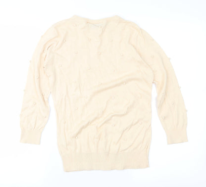 Warehouse Womens Beige   Pullover Jumper Size 10