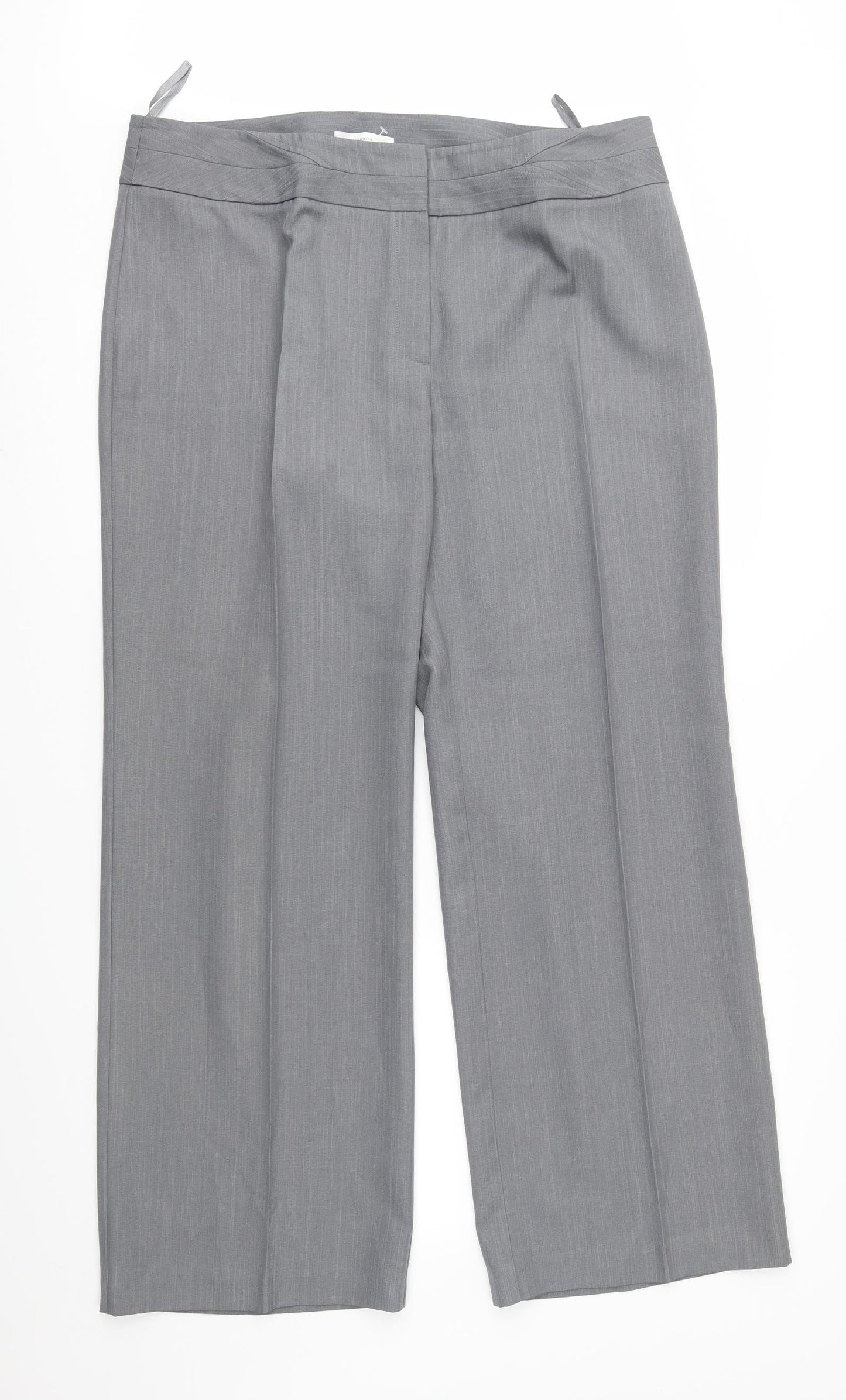 Womens UK Size 16 Marks and Spencer Regular Fit  Grey Trousers