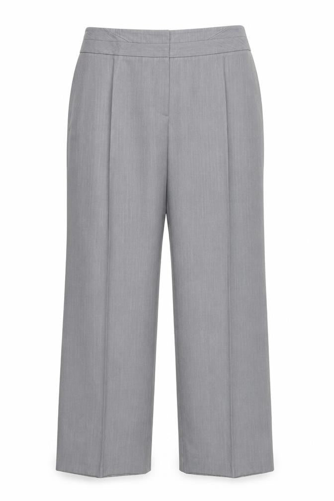 Marks & Spencer Womens Grey Striped  Trousers  Size 16 L30 in