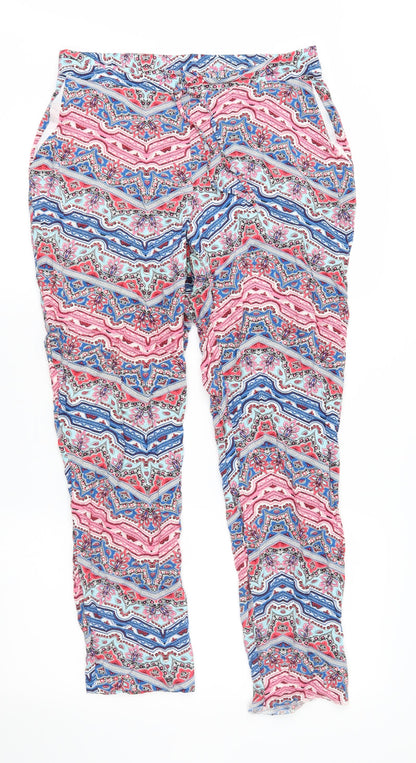 George Womens Multicoloured Geometric  Trousers  Size 12 L27 in
