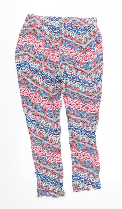 George Womens Multicoloured Geometric  Trousers  Size 12 L27 in