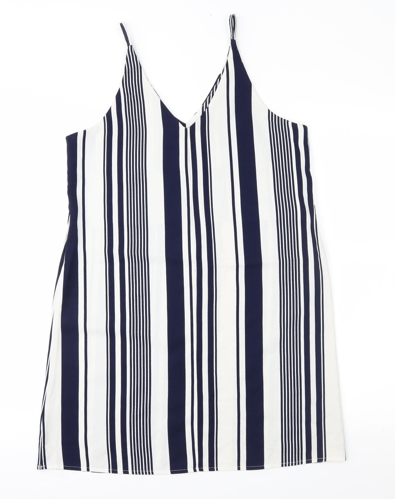 AX Paris Womens Blue Striped  Slip Dress  Size 12