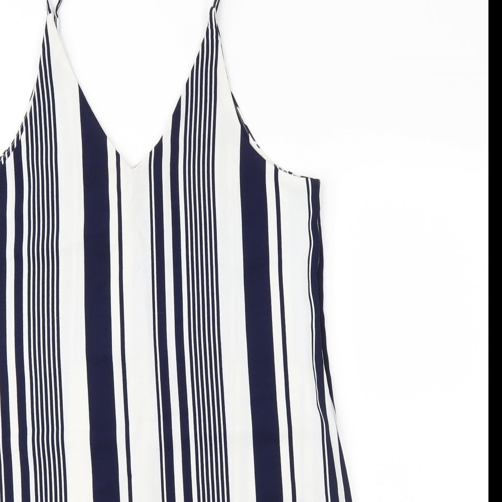 AX Paris Womens Blue Striped  Slip Dress  Size 12