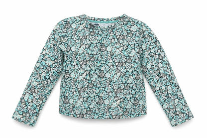 Gap Girls Blue Floral  Basic T-Shirt Size 3 Years