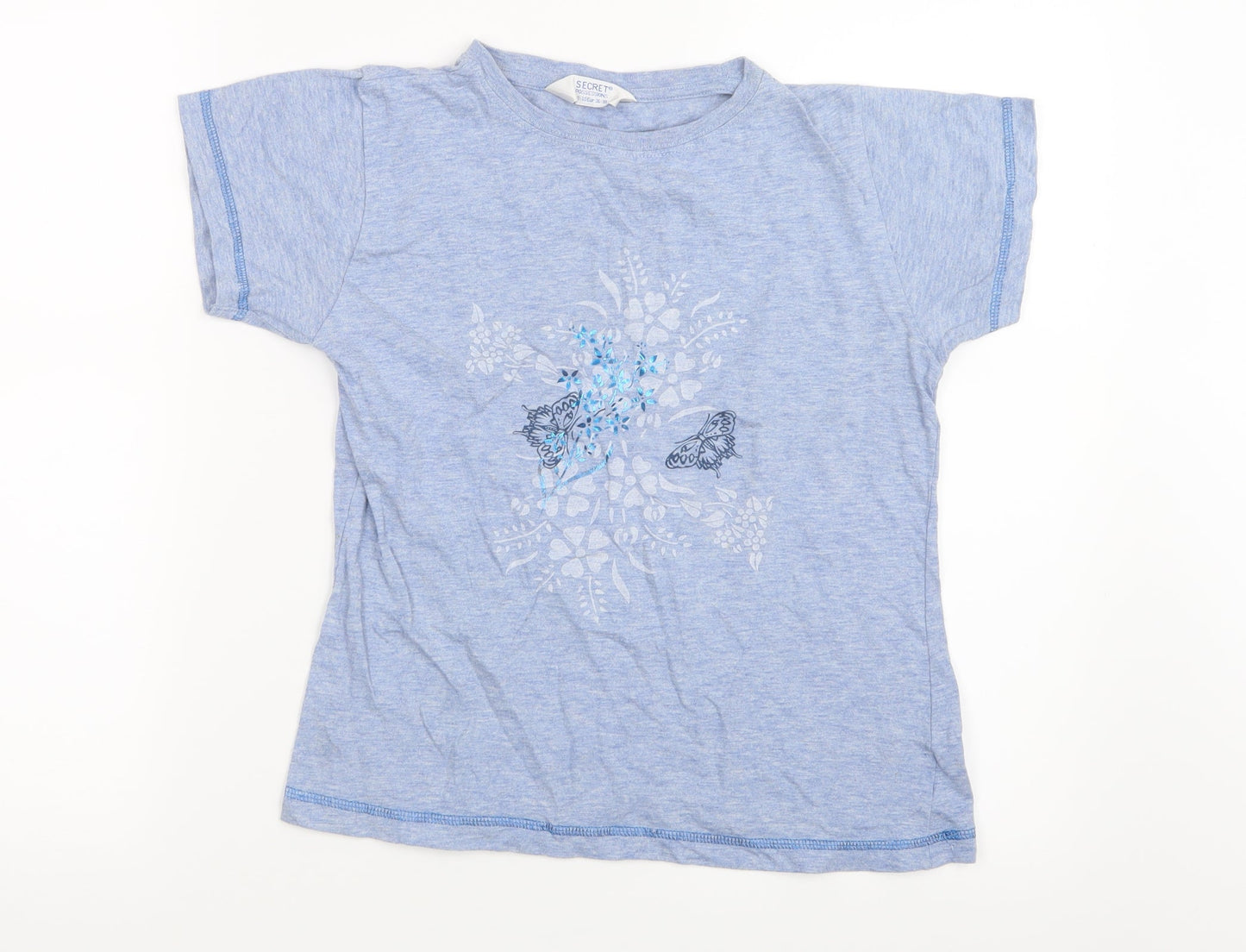 Secret Possessions Womens Blue Geometric  Top Pyjama Top Size 8