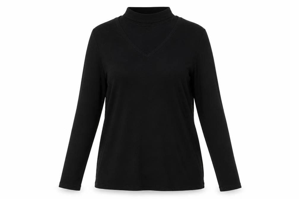 Womens UK Size 12 River Island Black Basic T-Shirt