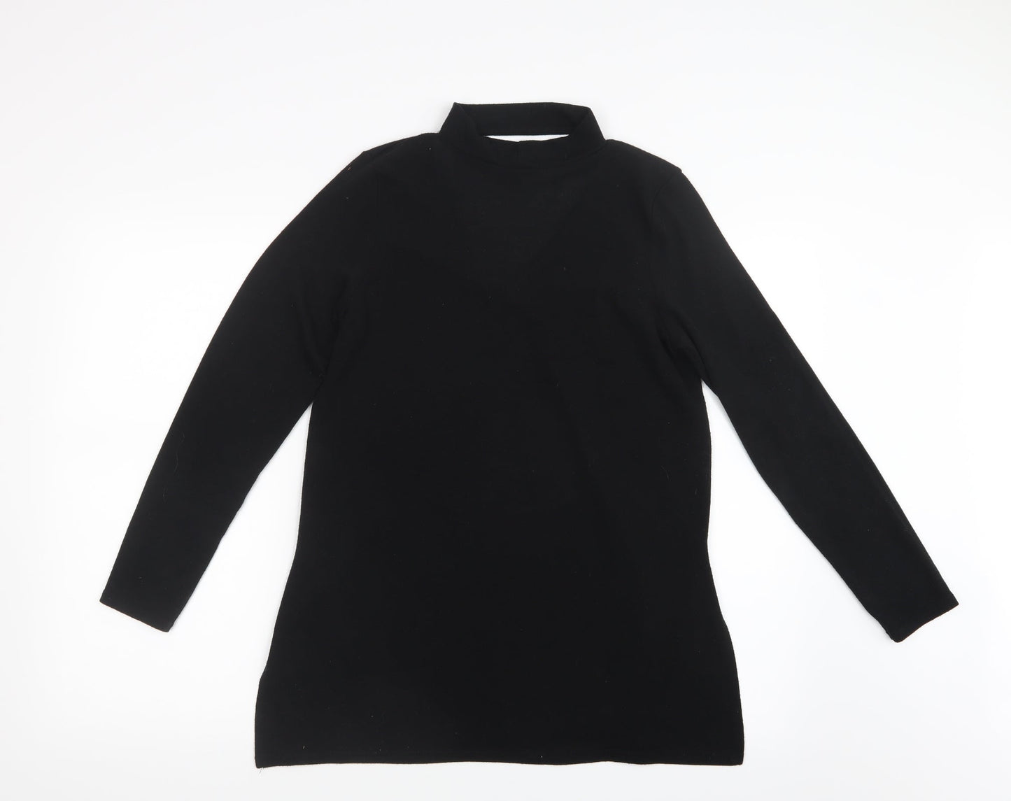 Womens UK Size 12 River Island Black Basic T-Shirt