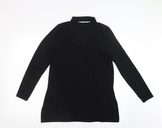 Womens UK Size 12 River Island Black Basic T-Shirt