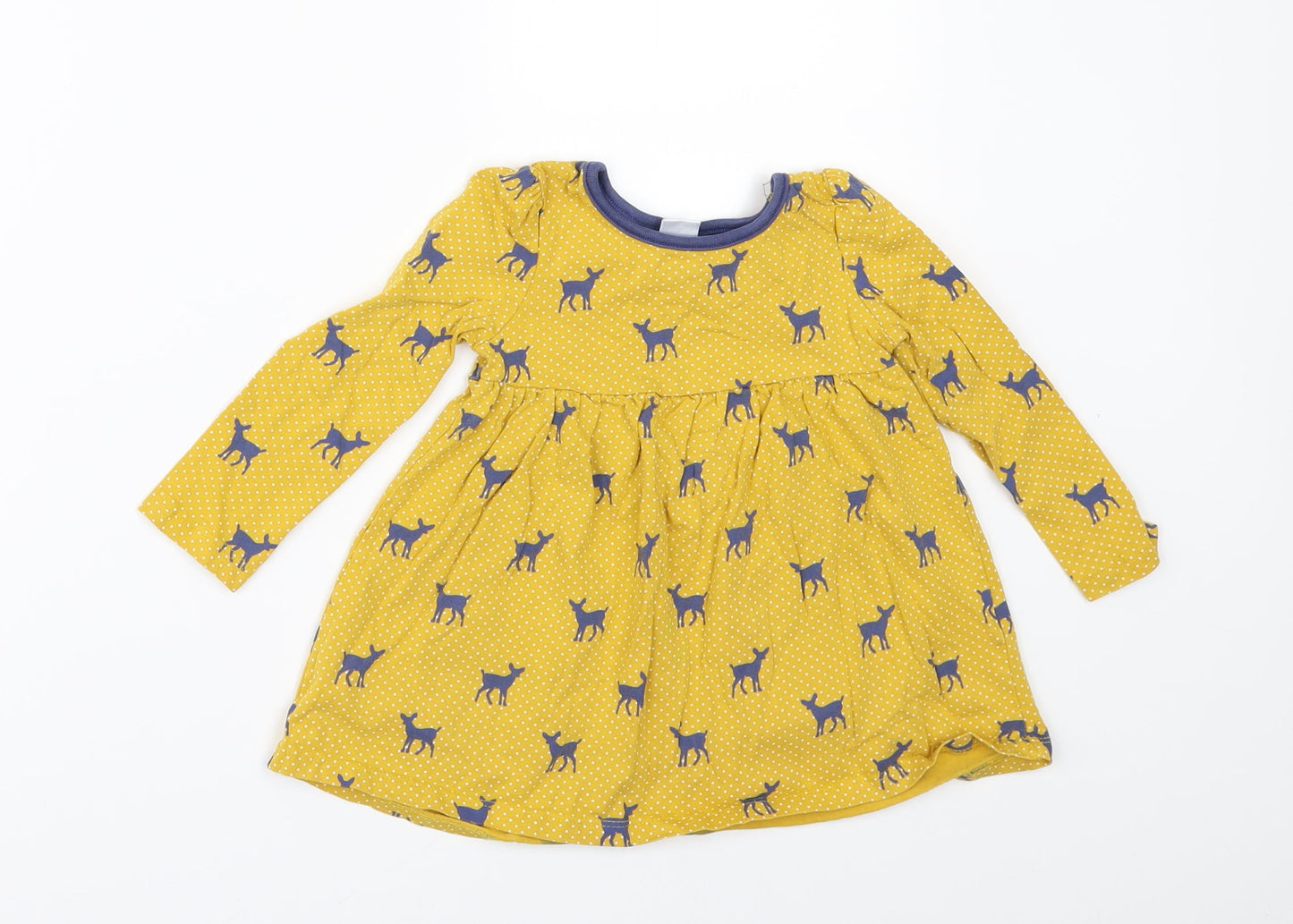 Mini Club Girls Yellow Geometric  A-Line  Size 12-18 Months