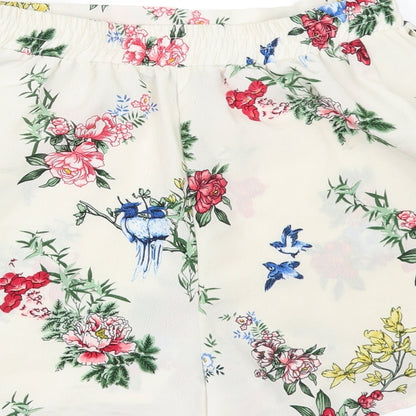 Primark Womens Ivory Floral   Shorts Size 4