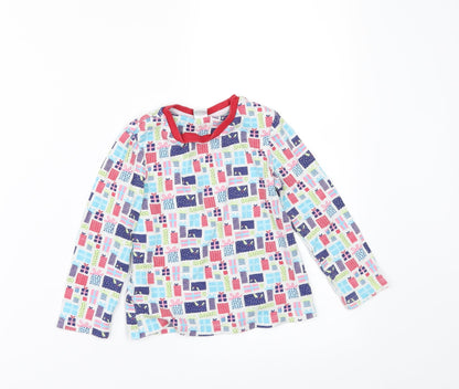 Mini Club Girls White Geometric  Basic T-Shirt Size 2-3 Years