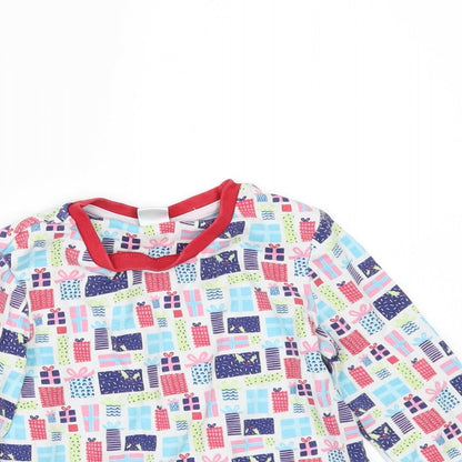 Mini Club Girls White Geometric  Basic T-Shirt Size 2-3 Years