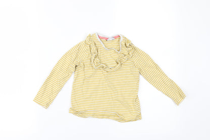 Additional front view of Mini Club girls’ yellow striped basic, size 2-3, years