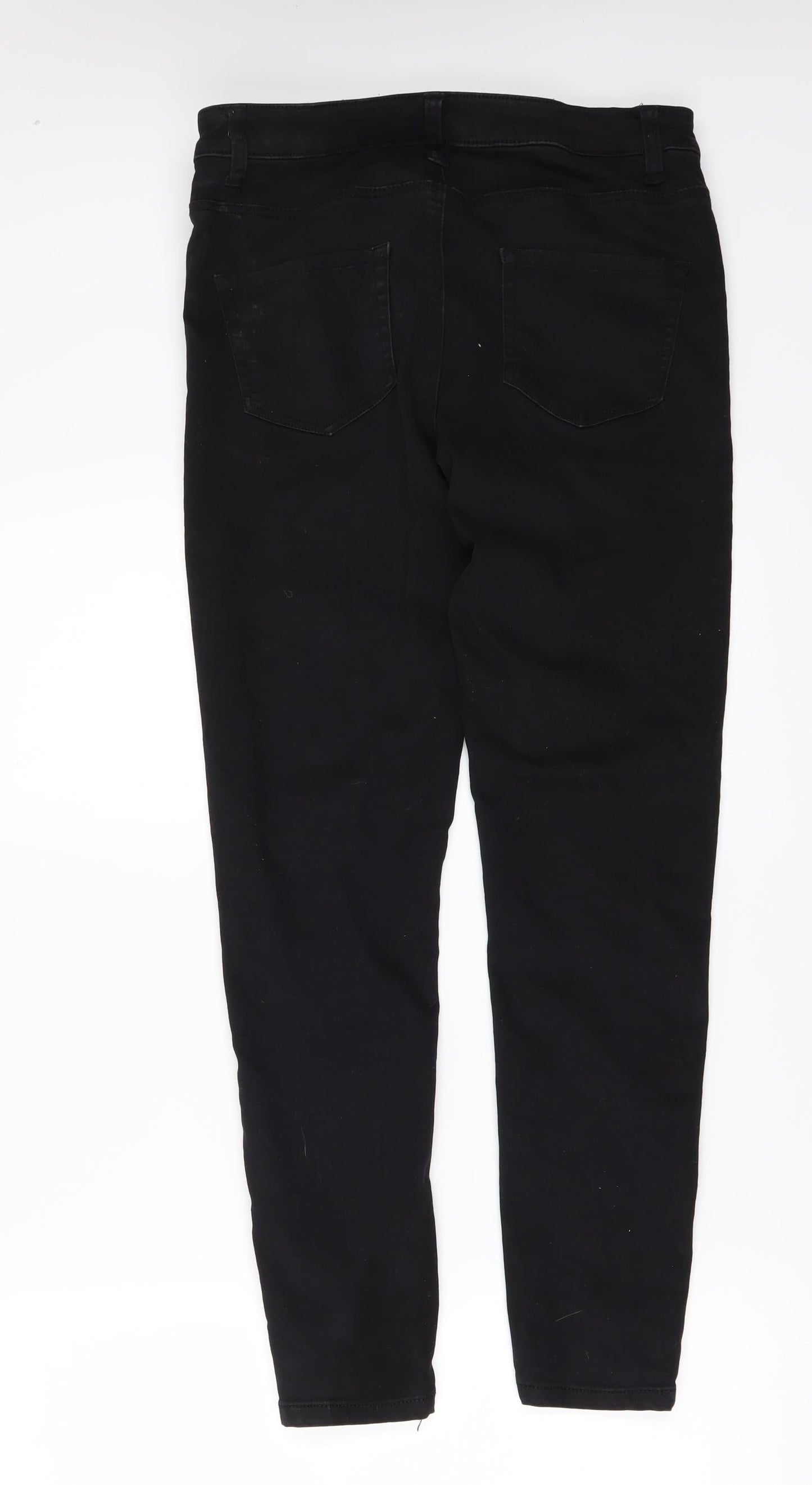 Denim & Co. Womens Black  Denim Skinny Jeans Size 12 L27 in