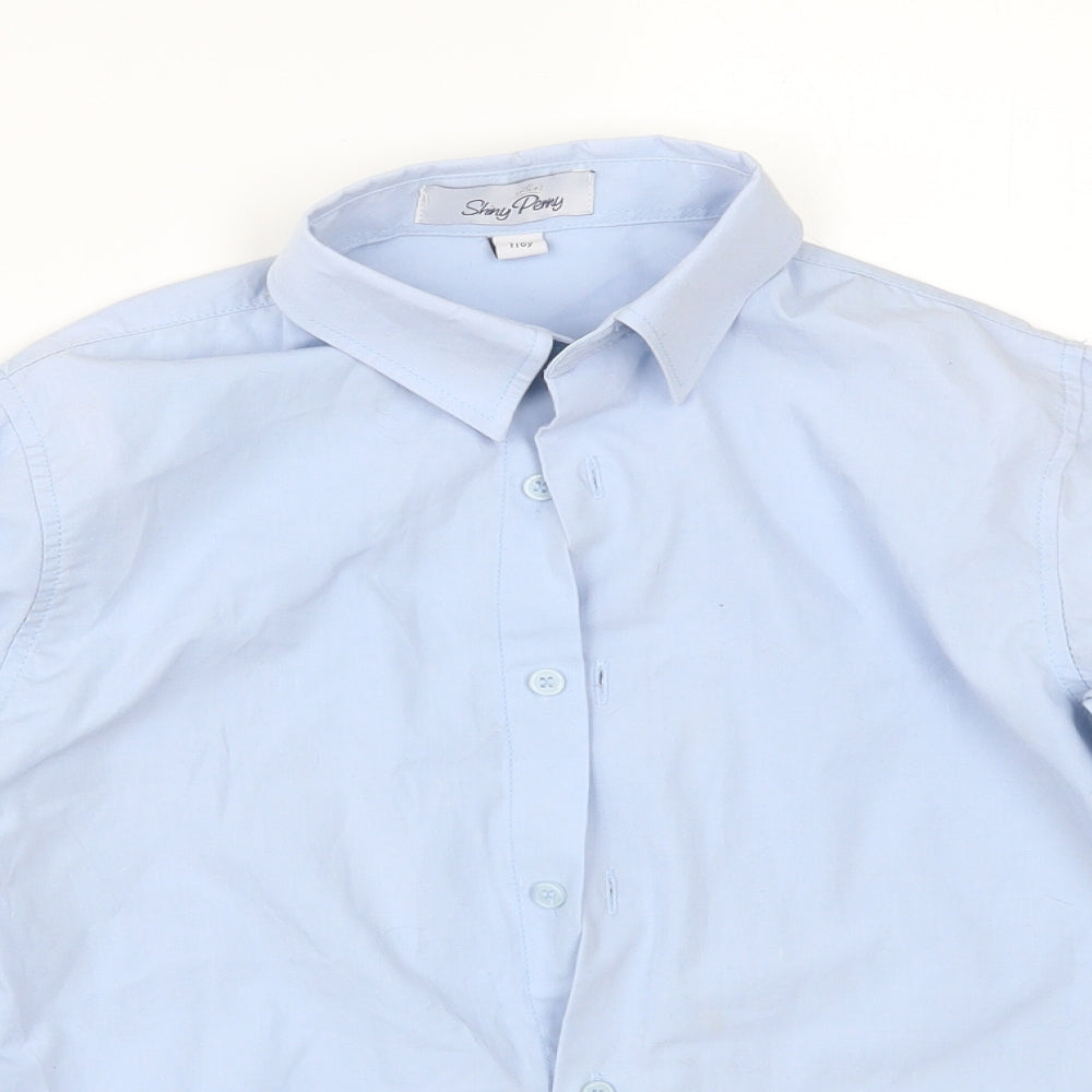 Shiny Penny Boys Blue   Basic Button-Up Size 7-8 Years