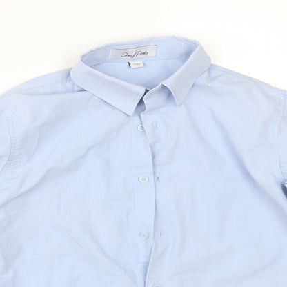 Shiny Penny Boys Blue   Basic Button-Up Size 7-8 Years