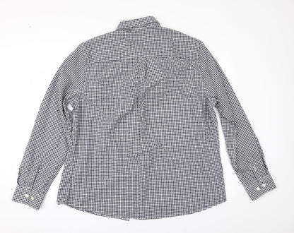Mens UK Size XL Burton Black  Button-Up Long Sleeve Casual Shirt