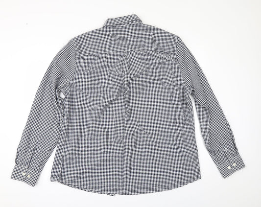 Mens UK Size XL Burton Black  Button-Up Long Sleeve Casual Shirt