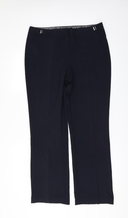 Womens UK Size 14 M&Co Regular Fit  Beige Trousers