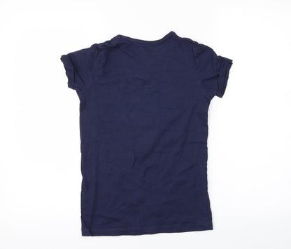 Primark Girls Blue   Basic T-Shirt Size 10-11 Years  - Unicorn