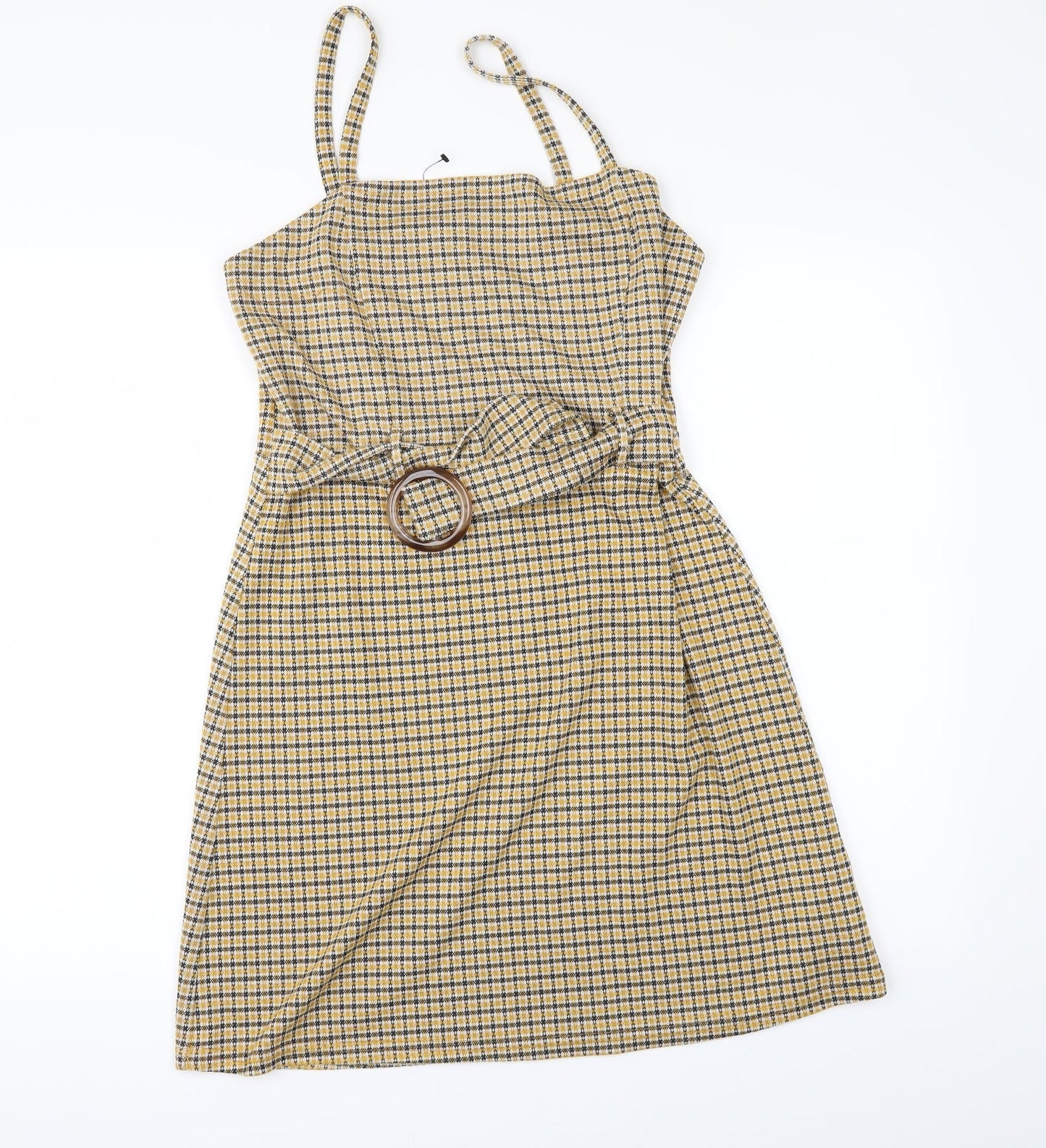 Primark Womens Yellow Check  Shift  Size 12