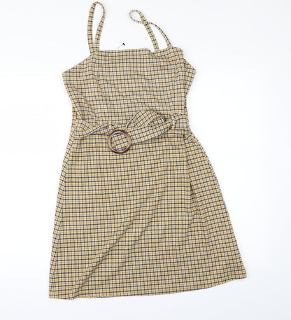 Primark Womens Yellow Check  Shift  Size 12