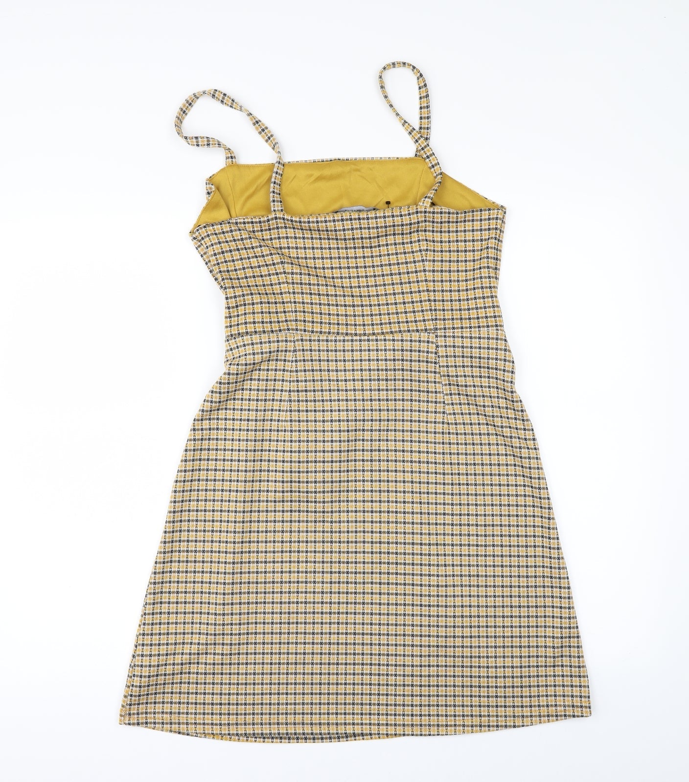 Primark Womens Yellow Check  Shift  Size 12