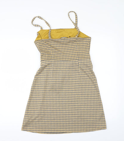 Primark Womens Yellow Check  Shift  Size 12