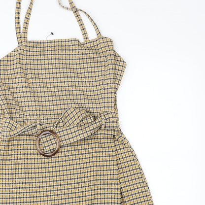Primark Womens Yellow Check  Shift  Size 12