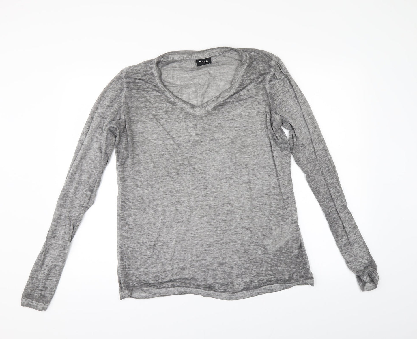 Womens UK Size XL Villa Grey Basic T-Shirt