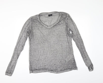 Womens UK Size XL Villa Grey Basic T-Shirt