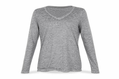 Womens UK Size XL Villa Grey Basic T-Shirt