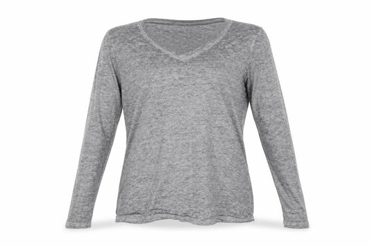 Womens UK Size XL Villa Grey Basic T-Shirt