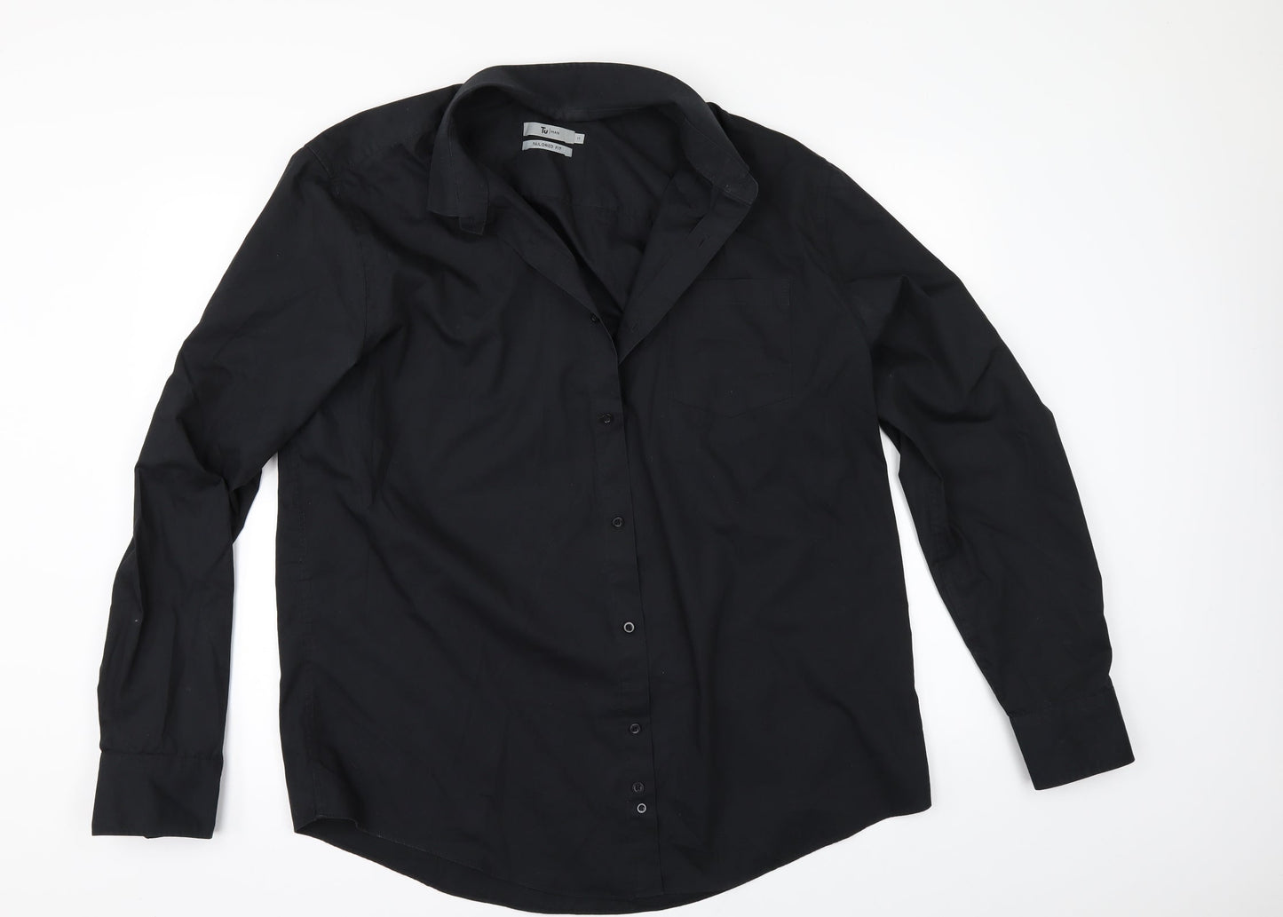 TU Mens Black    Button-Up