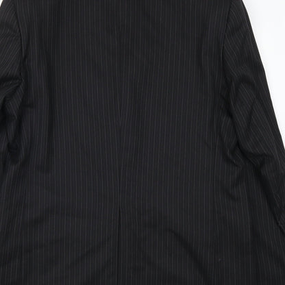 NEXT Womens Blue Striped  Jacket Suit Jacket Size 4